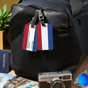 Netherlands flag luggage tag