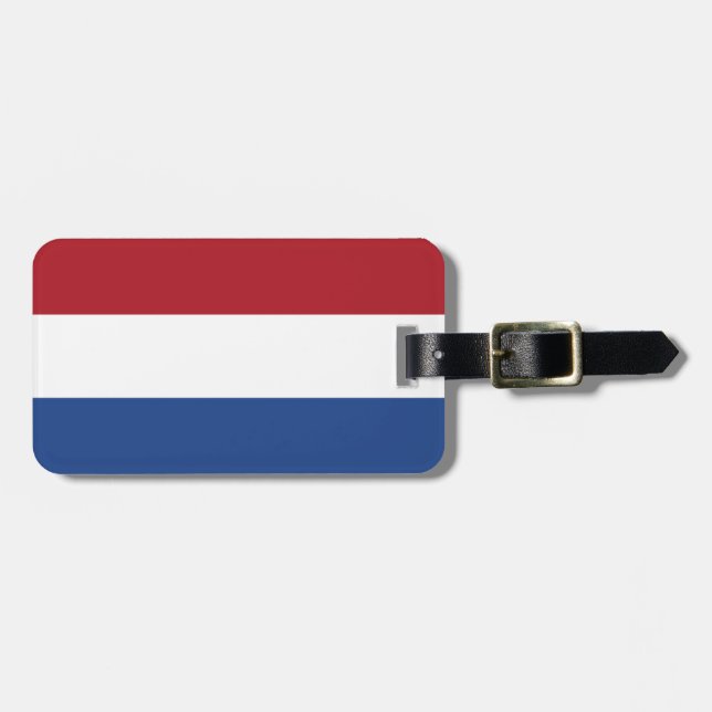 Netherlands Flag Luggage Tag (Front Horizontal)