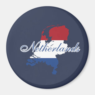 Netherlands Flag Map Souvenir Modern ,Backside Magnet