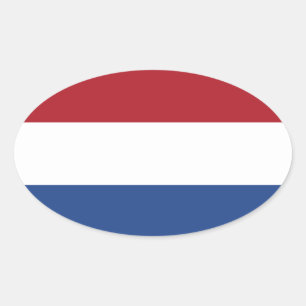 Netherlands* Flag Oval Sticker