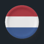 Netherlands Flag Paper Plate<br><div class="desc">Patriotic flag of Netherlands.</div>