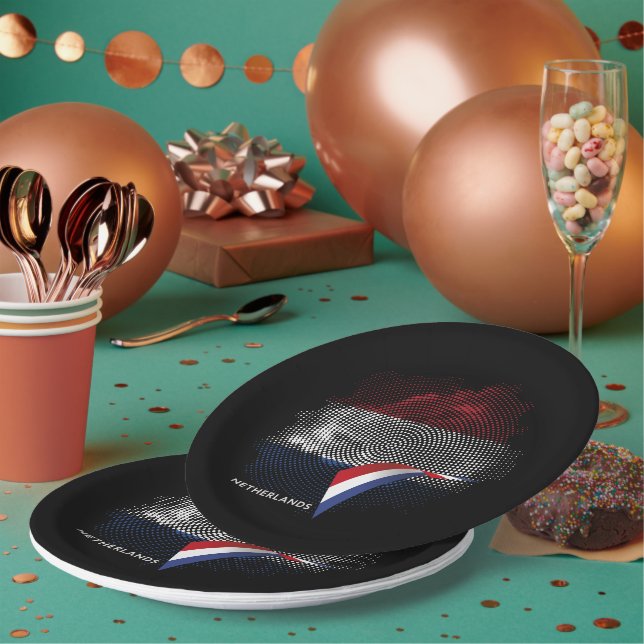 Netherlands flag paper plate (Multi)