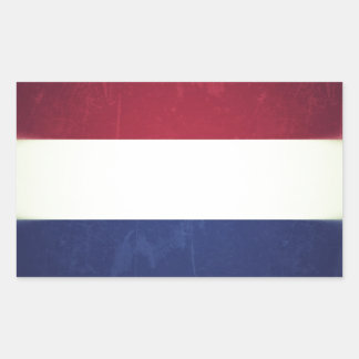 Netherlands flag rectangular sticker