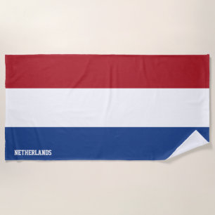 Netherlands Flag Splendid Patriotic Beach Towel