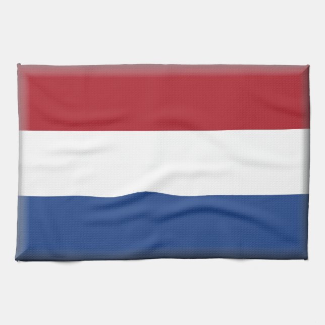 Netherlands Flag Tea Towel (Horizontal)