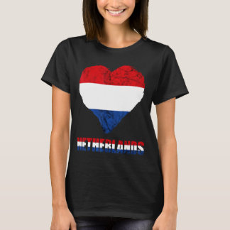 Netherlands Heart Dutch Pride Netherlands Flag Hol T-Shirt