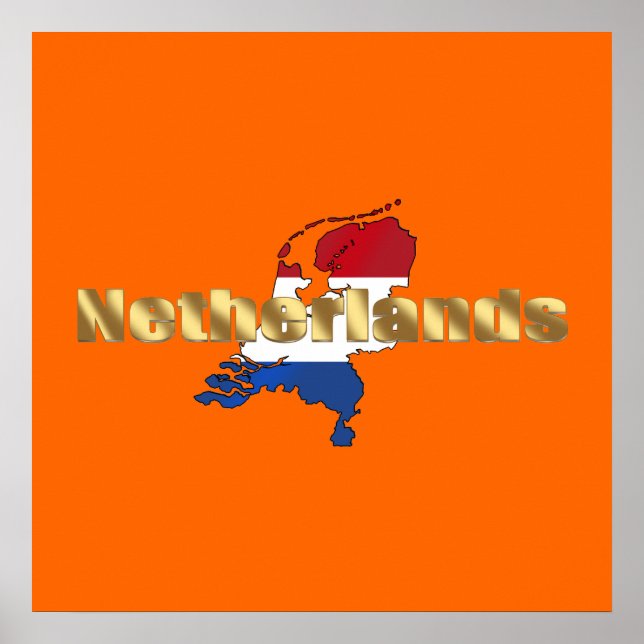 Netherlands (Holland) Dutch flag log gear Poster (Front)