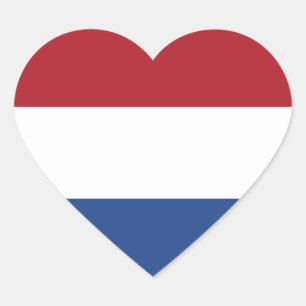 Netherlands/Holland/Dutch/Hollander Heart Flag Sticker