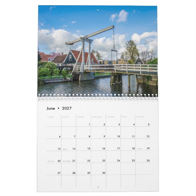 Netherlands landscapes calendar (Jun 2027)