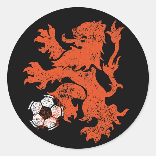 Netherlands Lion Classic Round Sticker (Front)