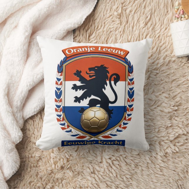 Netherlands Lion Thunder, Dutch Flag Majesty Gift Cushion (Blanket)