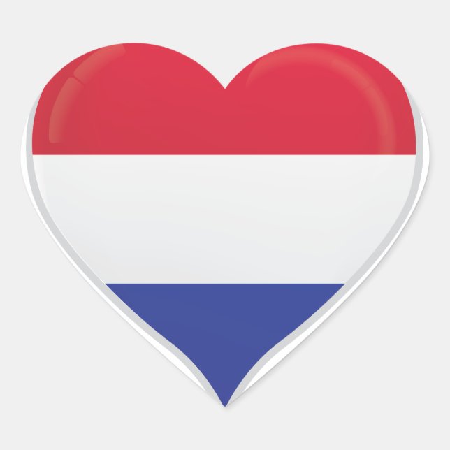 Netherlands love flag pride heart sticker (Front)