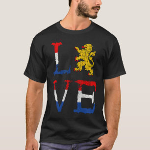 Netherlands Love Holland Love Oranje Lion Crest Ne T-Shirt