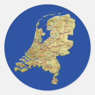 Netherlands Map Sticker