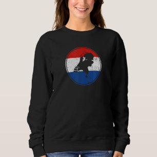 Netherlands Map Vintage Dutch Flag Sweatshirt