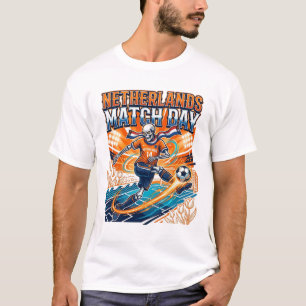 Netherlands Match Day Skeleton Striker Nations Hig T-Shirt