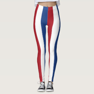 Netherlands National Flag Colours Vertical Striped Leggings