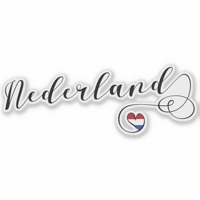 Netherlands Nederland Heart Flag (Front)