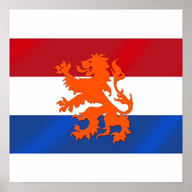 Netherlands Rampant lion Netherlands flag Poster (Front)