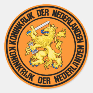 Netherlands Round Emblem Classic Round Sticker