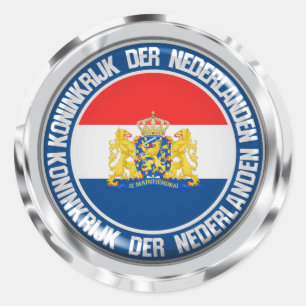 Netherlands Round Emblem Classic Round Sticker