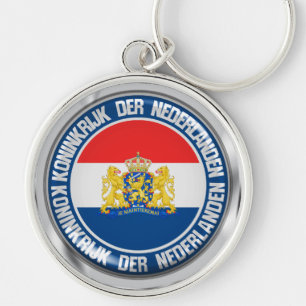Netherlands Round Emblem Key Ring