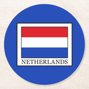 Netherlands Round Paper Coaster