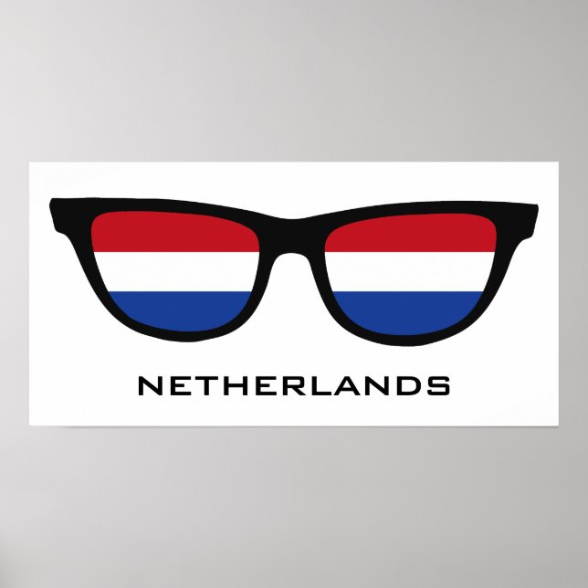 Netherlands Shades custom text & colour poster (Front)