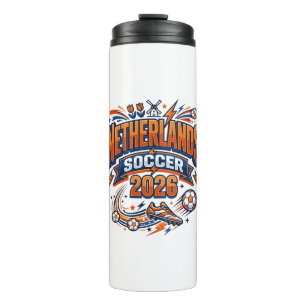 Netherlands Soccer 2026 Soccer Bold Country Typogr Thermal Tumbler