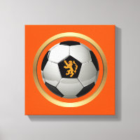 Netherlands Soccer Ball,Dutch Lion on Orange