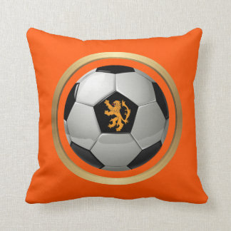 Netherlands Soccer Ball,Dutch Lion on Orange Cushion