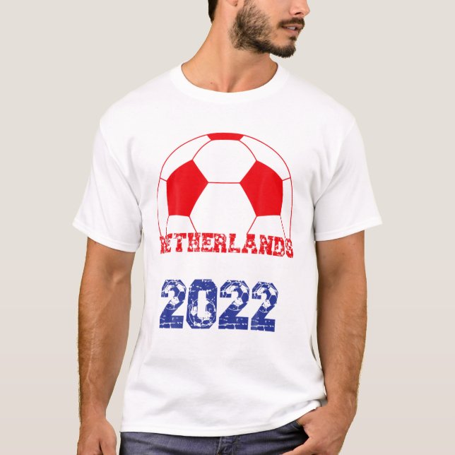 Netherlands Soccer Ball Flag 2022 - Holland Footba T-Shirt (Front)
