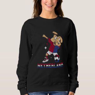 Netherlands Soccer Player Dabbing Dog Dutch Nederl Sweatshirt