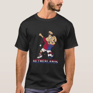 Netherlands Soccer Player Dabbing Dog Dutch Nederl T-Shirt