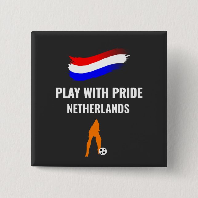Netherlands Soccer Pride 2026 Jersey 15 Cm Square Badge (Front)