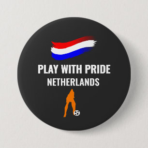 Netherlands Soccer Pride 2026 Jersey 7.5 Cm Round Badge