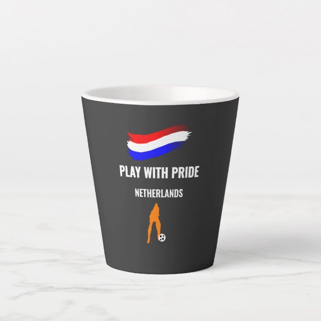 Netherlands Soccer Pride 2026 Jersey Latte Mug (Front)