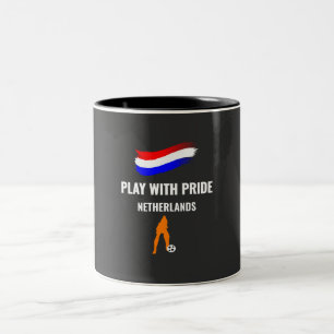 Netherlands Soccer Pride 2026 Jersey Two-Tone Coffee Mug