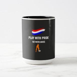 Netherlands Soccer Pride 2026 Jersey Two-Tone Coffee Mug