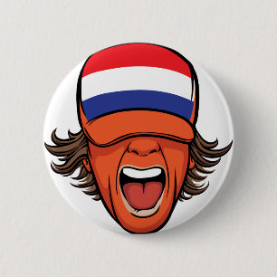 Netherlands Sports Fan 6 Cm Round Badge