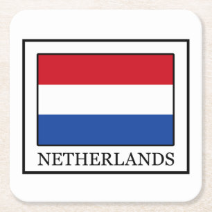 Netherlands Square Paper Coaster