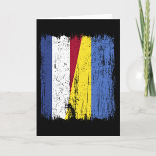 Netherlands Ukraine Half Flag Dutch Ukrainian Heri Card