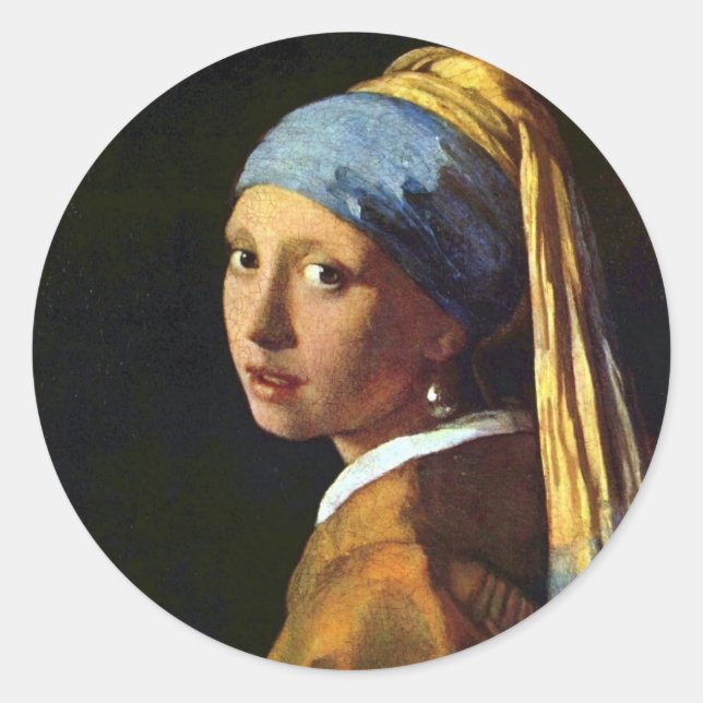 NETHERLANDS--Vermeer: Girl with the Pearl Earring Classic Round Sticker (Front)