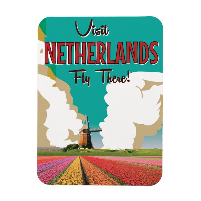 Netherlands vintage travel poster magnet (Vertical)