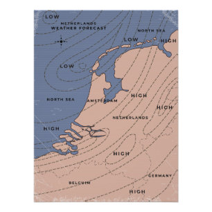 Netherlands Weather Forecast Poster