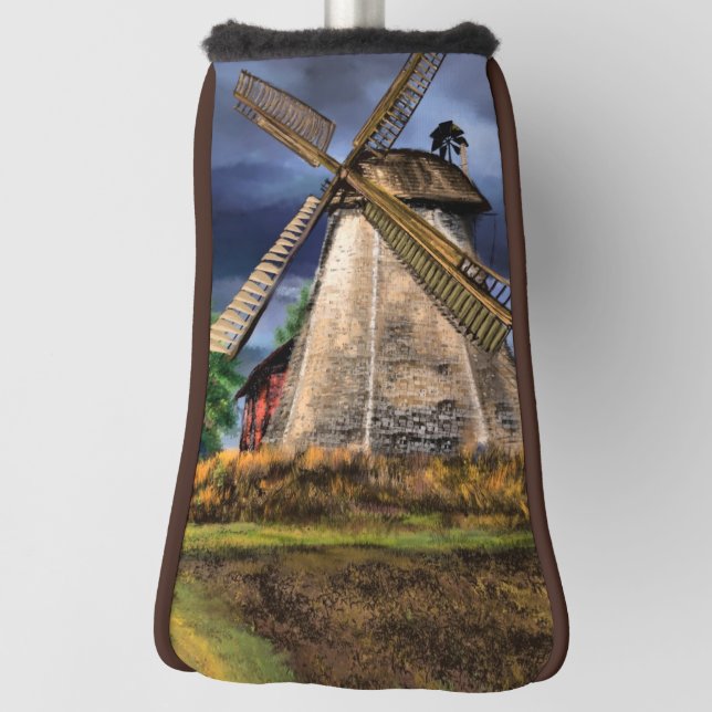  Netherlands Windmill Golf Head Cover (Rotate 90)