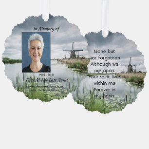 Netherlands windmill Holland  Memorial Keepsake  Tree Decoration Card