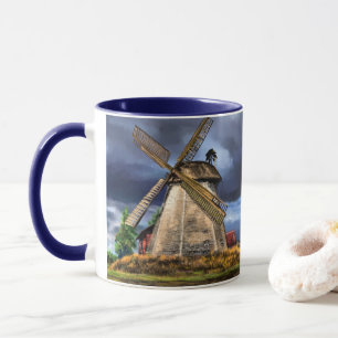 Netherlands Windmill Landscape Mug