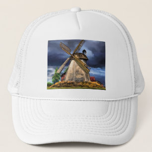Netherlands Windmill Landscape Trucker Hat