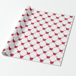 Nets made of Hearts cute gift of love Wrapping Paper